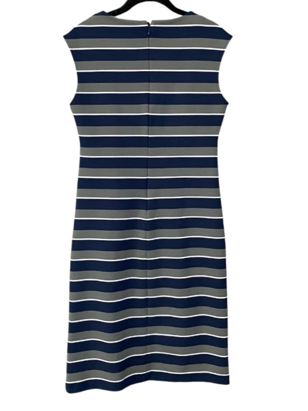 Banana Republic Sheath Dress Striped Ponte Knit 8 Modest Career Office Midi - Picture 6 of 10
